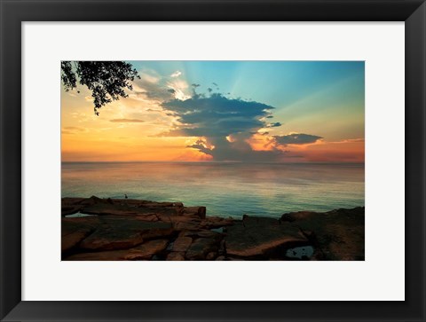 Framed Tranquil Overlook Print