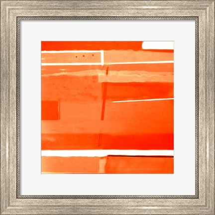 Framed Red Monochromatic Print