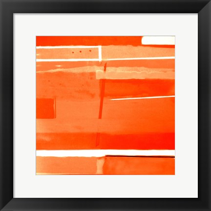 Framed Red Monochromatic Print