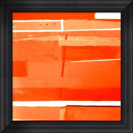 Framed Red Monochromatic Print