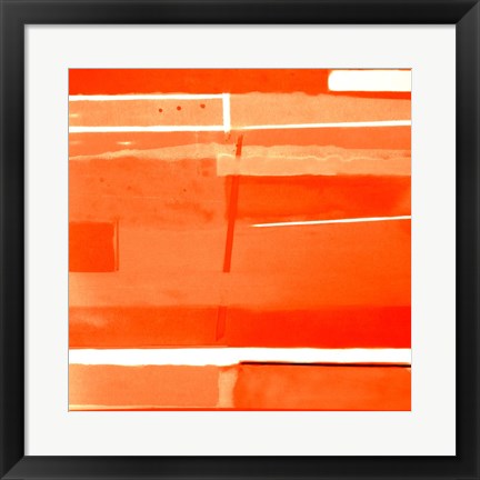 Framed Red Monochromatic Print