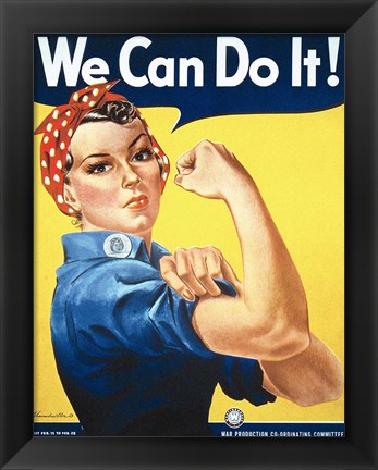 Framed Rosie the Riveter Print