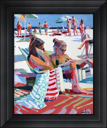 Framed Beach Gossip Print