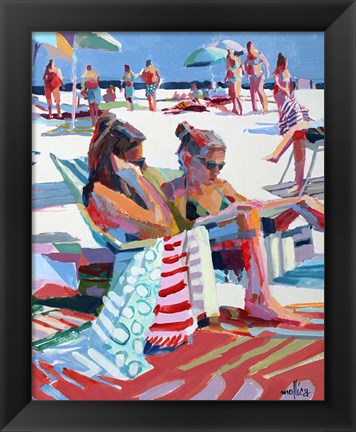 Framed Beach Gossip Print