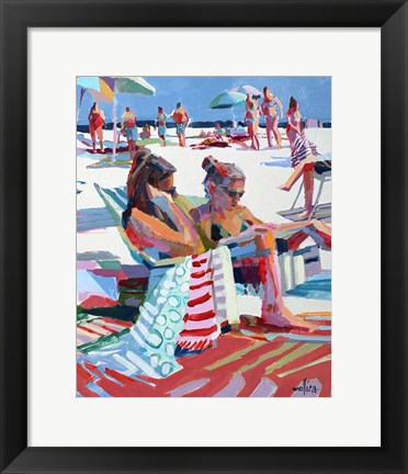 Framed Beach Gossip Print