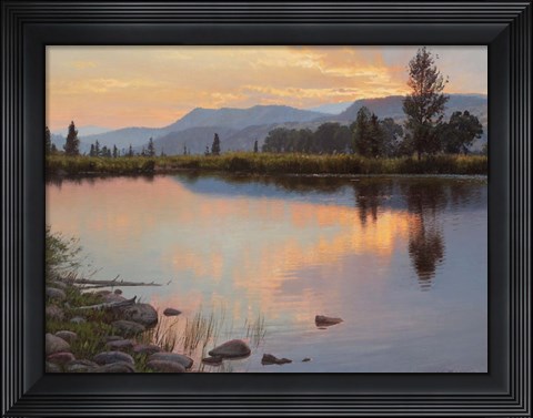 Framed Tranquil Evening Print