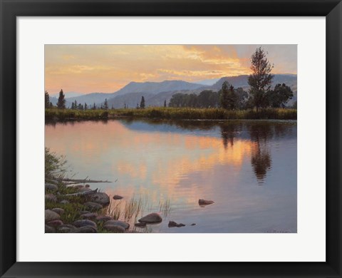 Framed Tranquil Evening Print