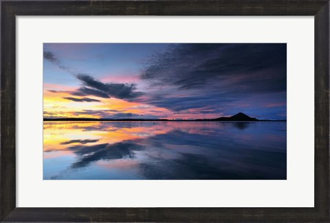 Framed Lake Myvatn Reflections Print