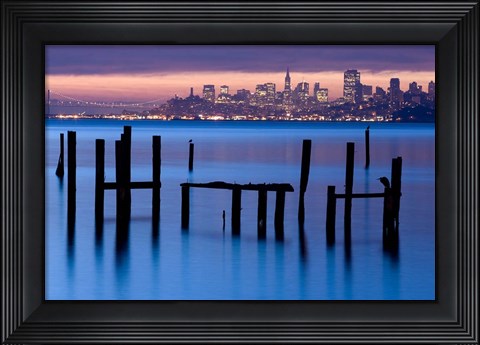 Framed Bay Pilings - Sausalito Print