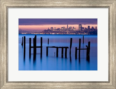 Framed Bay Pilings - Sausalito Print