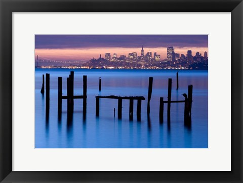 Framed Bay Pilings - Sausalito Print