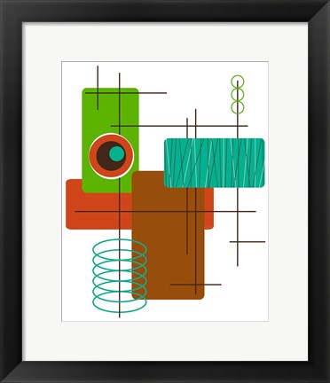 Framed Modop in Green Print