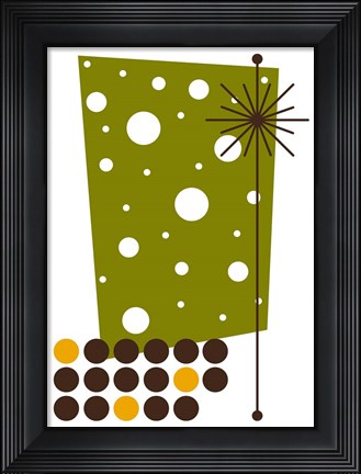 Framed Yucca in Green Print