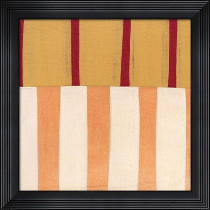 Framed Broken Stripes 3 Print