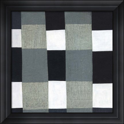 Framed Gray Plaid 1 Print