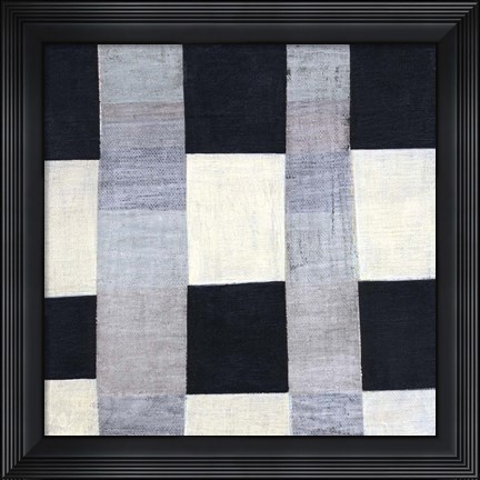 Framed Gray Plaid 2 Print