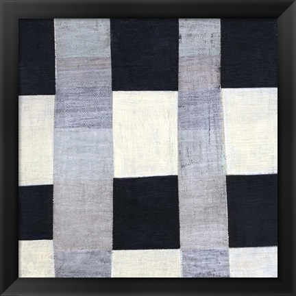 Framed Gray Plaid 2 Print