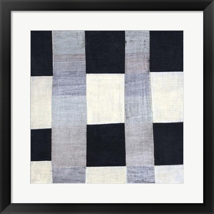 Framed Gray Plaid 2 Print