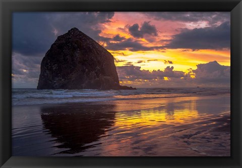 Framed Cannon Beach Sunset Print