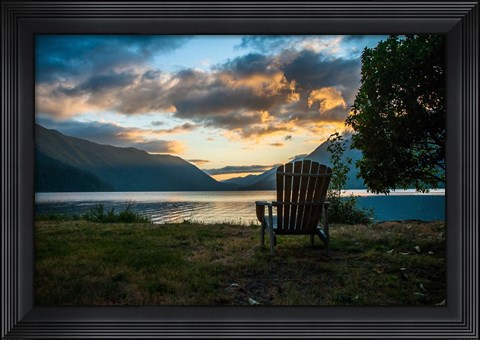 Framed Crescent Lake Chair Print
