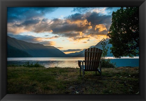 Framed Crescent Lake Chair Print