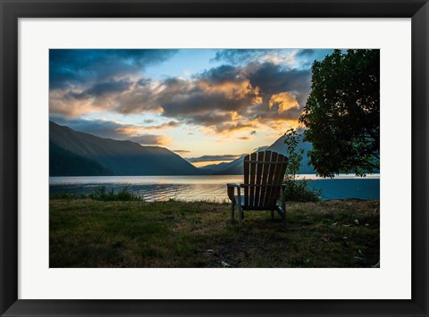 Framed Crescent Lake Chair Print