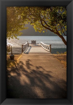 Framed Crescent Lake Pier Print