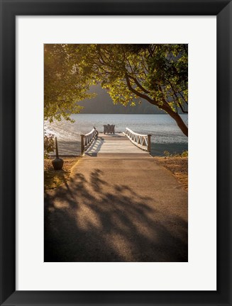 Framed Crescent Lake Pier Print