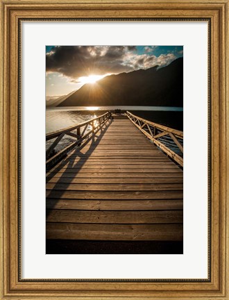 Framed Crescent Lake Sunset Print