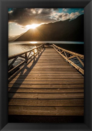 Framed Crescent Lake Sunset Print