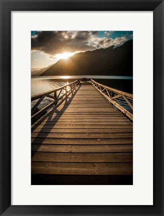 Framed Crescent Lake Sunset Print