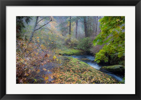 Framed Snow in Fall Print