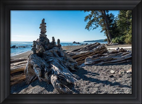 Framed Sombrio Inukshuk Print