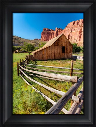Framed Utah Barn Print