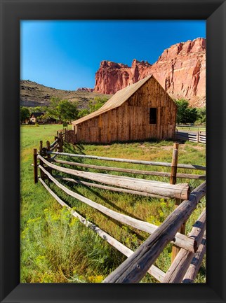 Framed Utah Barn Print