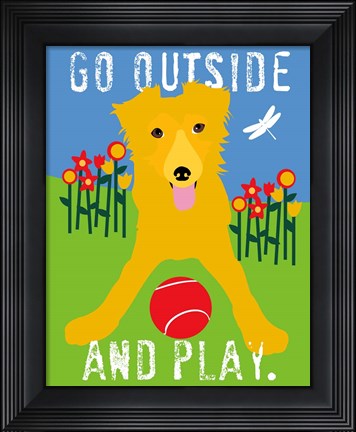 Framed Go Outside and Play Print