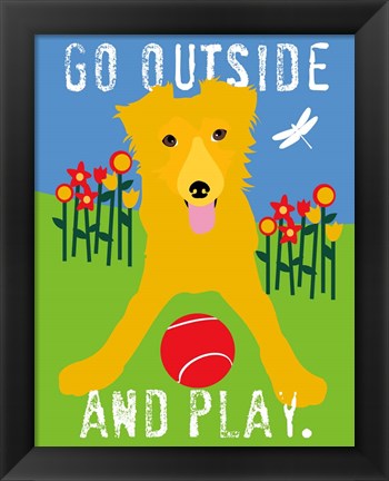 Framed Go Outside and Play Print