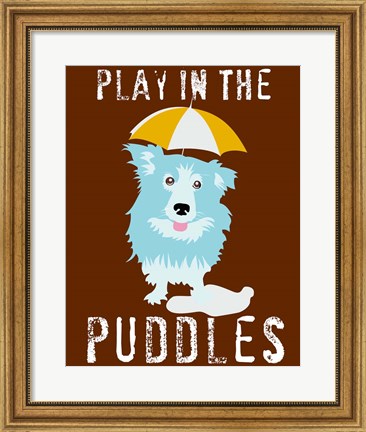 Framed Play in the Puddles Print