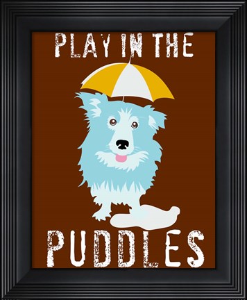 Framed Play in the Puddles Print