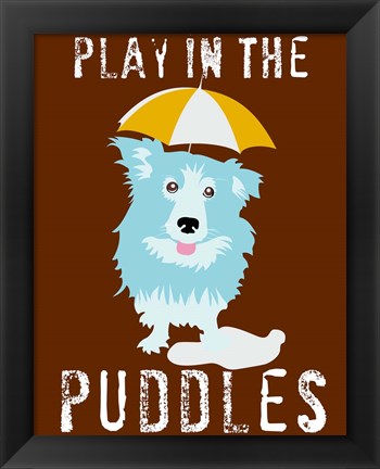 Framed Play in the Puddles Print