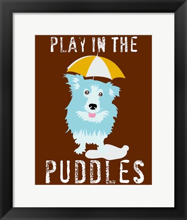 Framed Play in the Puddles Print