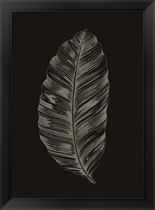 Framed Black Leaf Print