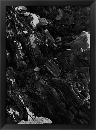 Framed Black Rock Print