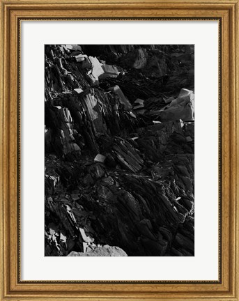 Framed Black Rock Print