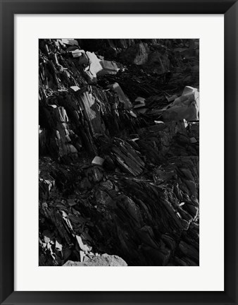 Framed Black Rock Print