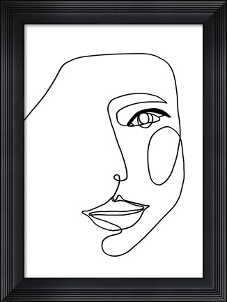 Framed Face Line 1 Print