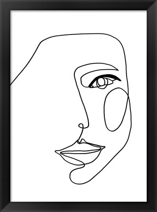 Framed Face Line 1 Print