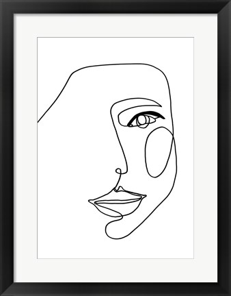 Framed Face Line 1 Print