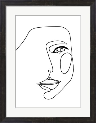 Framed Face Line 1 Print