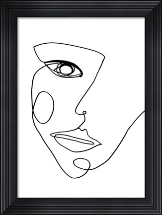 Framed Face Line 2 Print